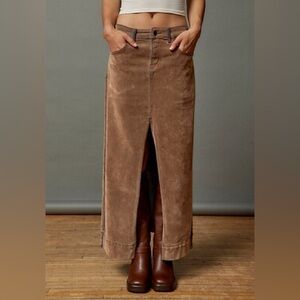 Urban Outfitters BDG Flocked Velvet Mandi Skirt